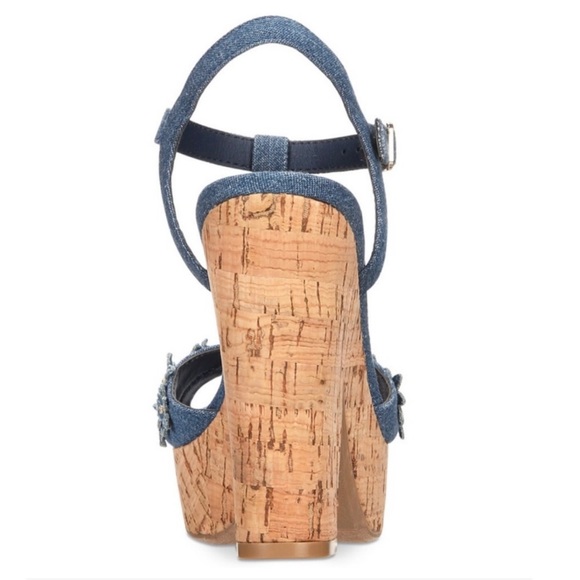 🛑SOLD!!🛑 Cork & Denim Platform Heels - Picture 5 of 13